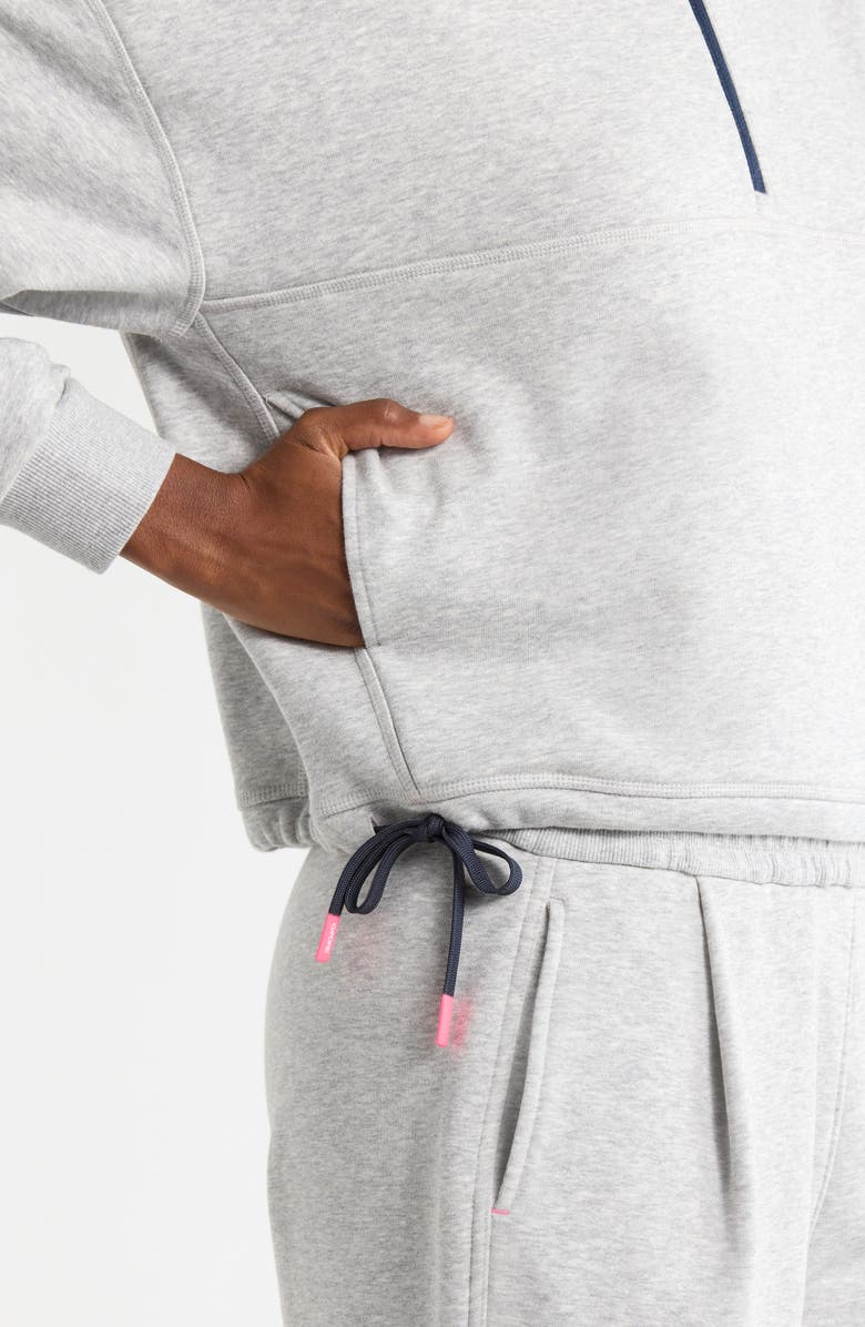 G/FORE French Terry Quarter Zip Sweatshirt, Alternate, color, Nimbus Melange