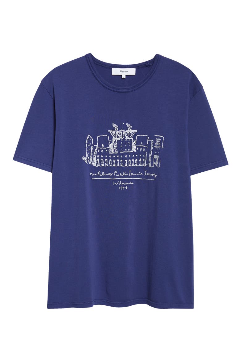 Public Chain Stitch Cotton T-Shirt, Alternate, color, BLUE