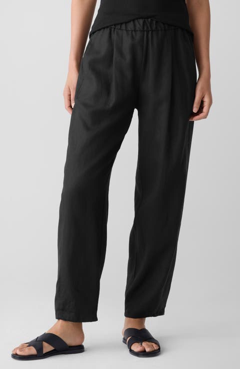 Organic Linen Ankle Lantern Pants