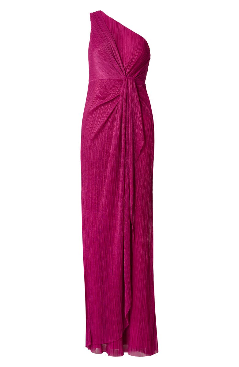 Adrianna Papell One-Shoulder Evening Gown, Alternate, color, Magenta