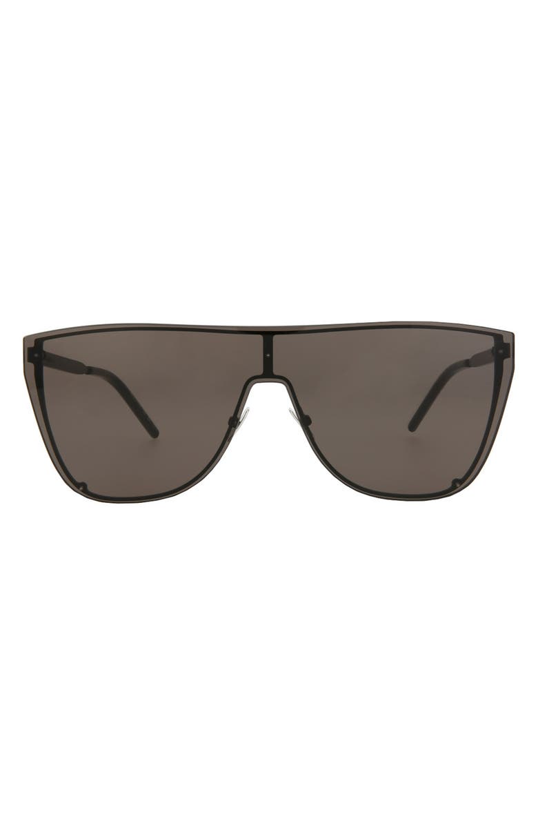 Saint Laurent 99mm Shield Sunglasses, Main, color,
