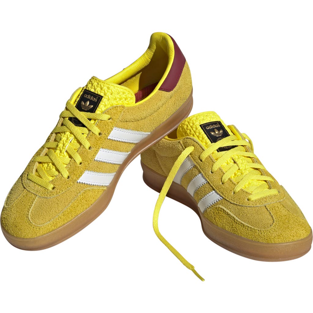 Adidas Originals Adidas Gazelle Indoor Sneaker In Yellow/white/collegiate