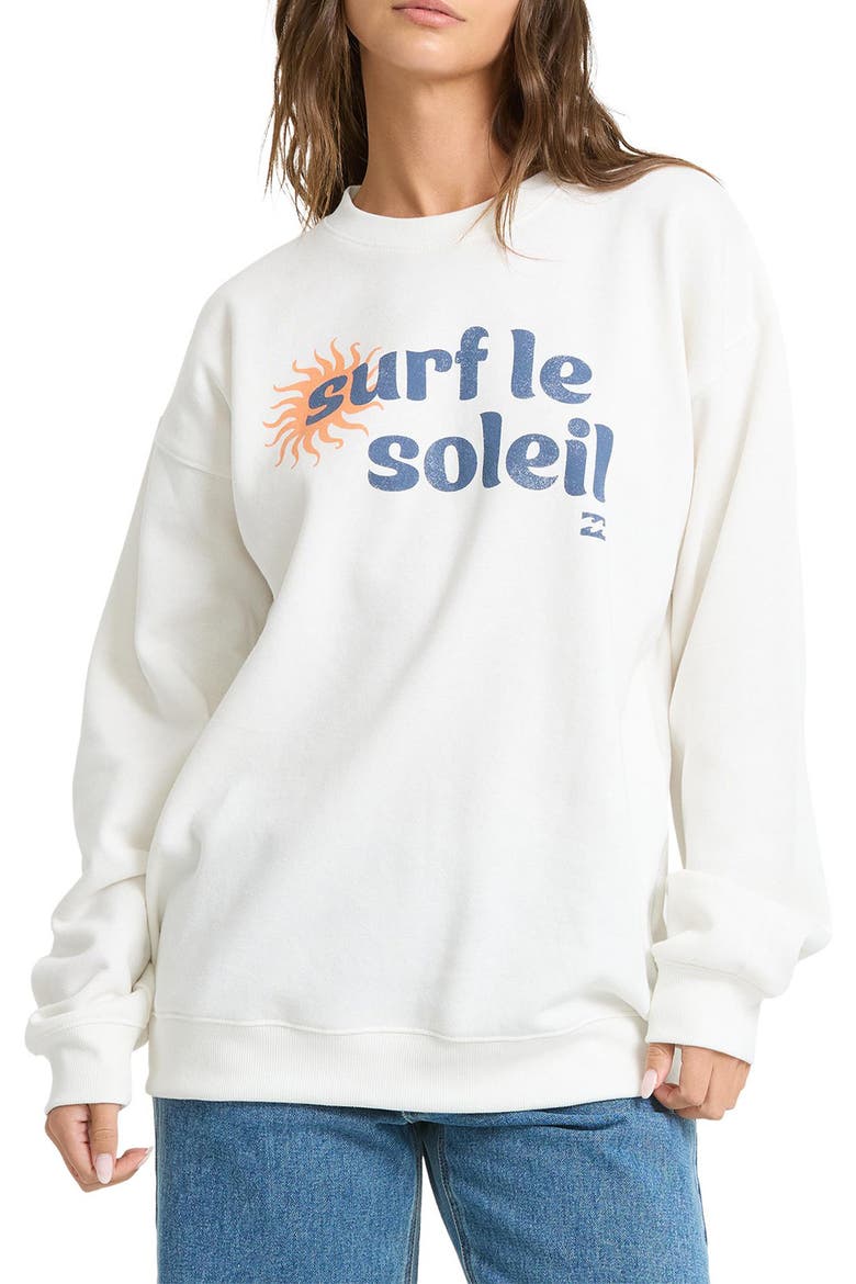 Seaside Panorama Graphic Sweatshirt, Main, color, SALT CRYSTAL
