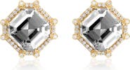 GOSHWARA Asscher Cut Stone Stud Earrings