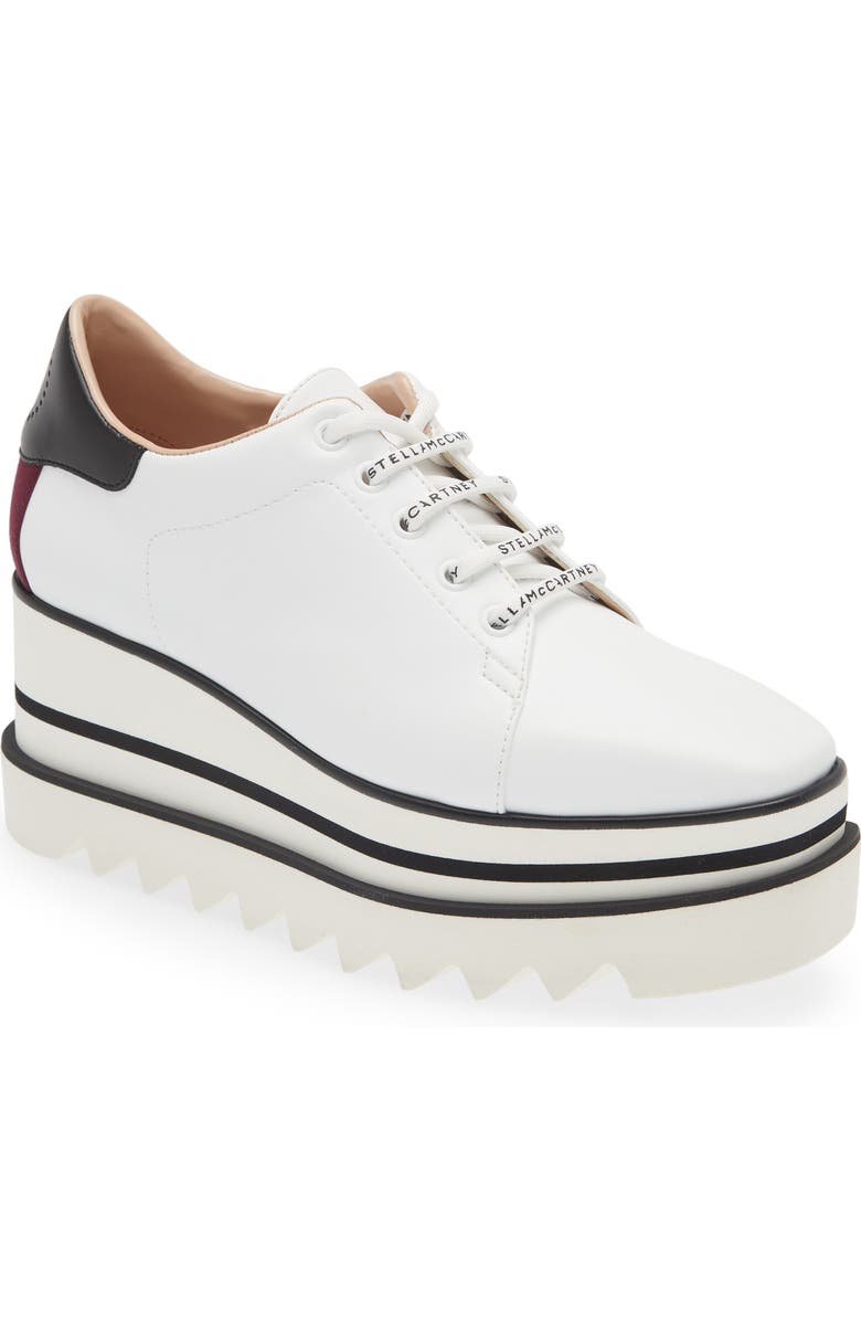 Stella McCartney Sneak-Elyse Platform Sneaker, Main, color, White/ Black/ Plum