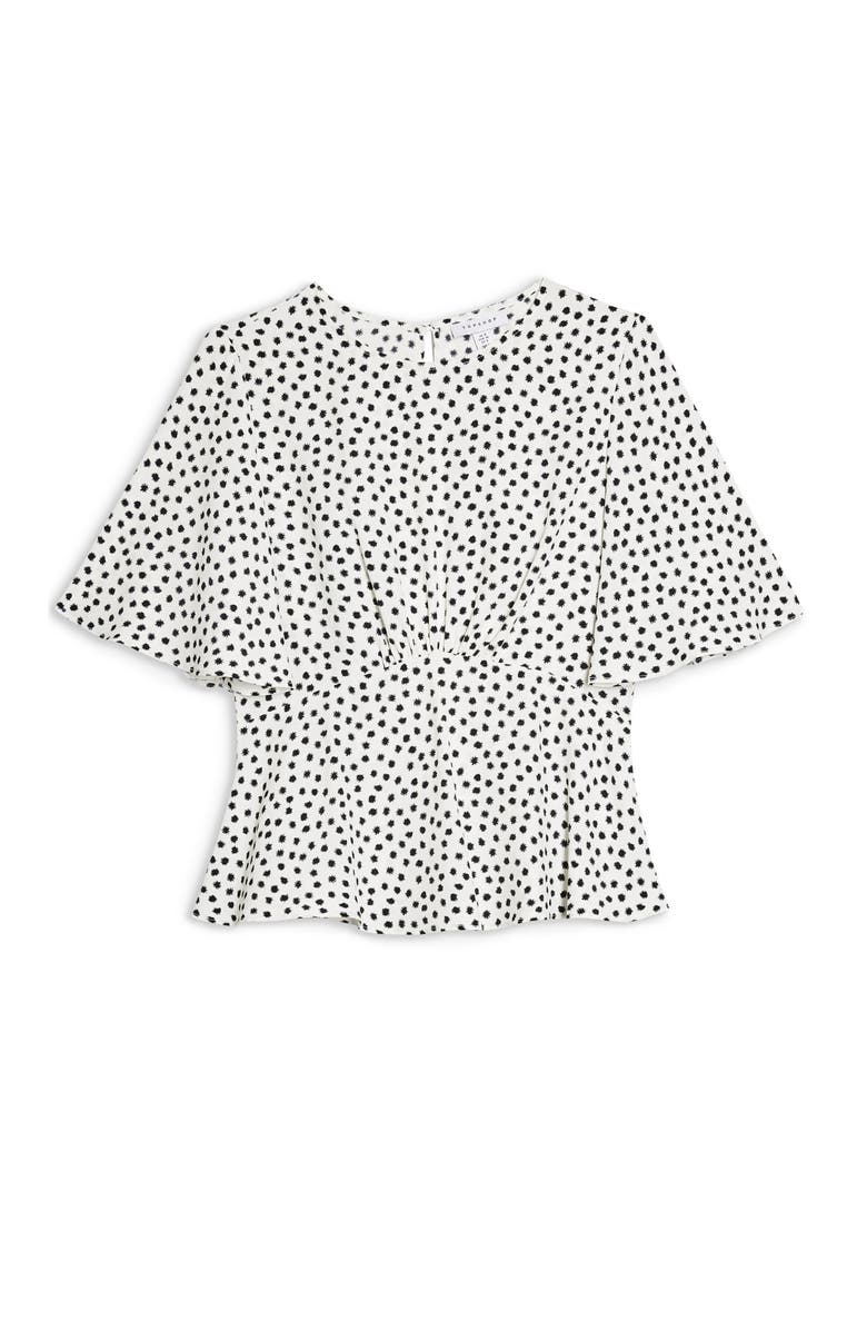 Topshop Austin Floral Print Back Cutout Blouse, Alternate, color, 