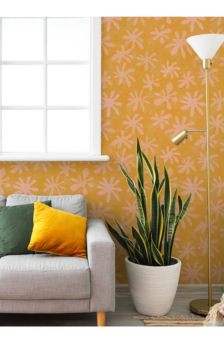 Wallpops Orange Field Peel & Stick Wallpaper, Alternate, color, Orange