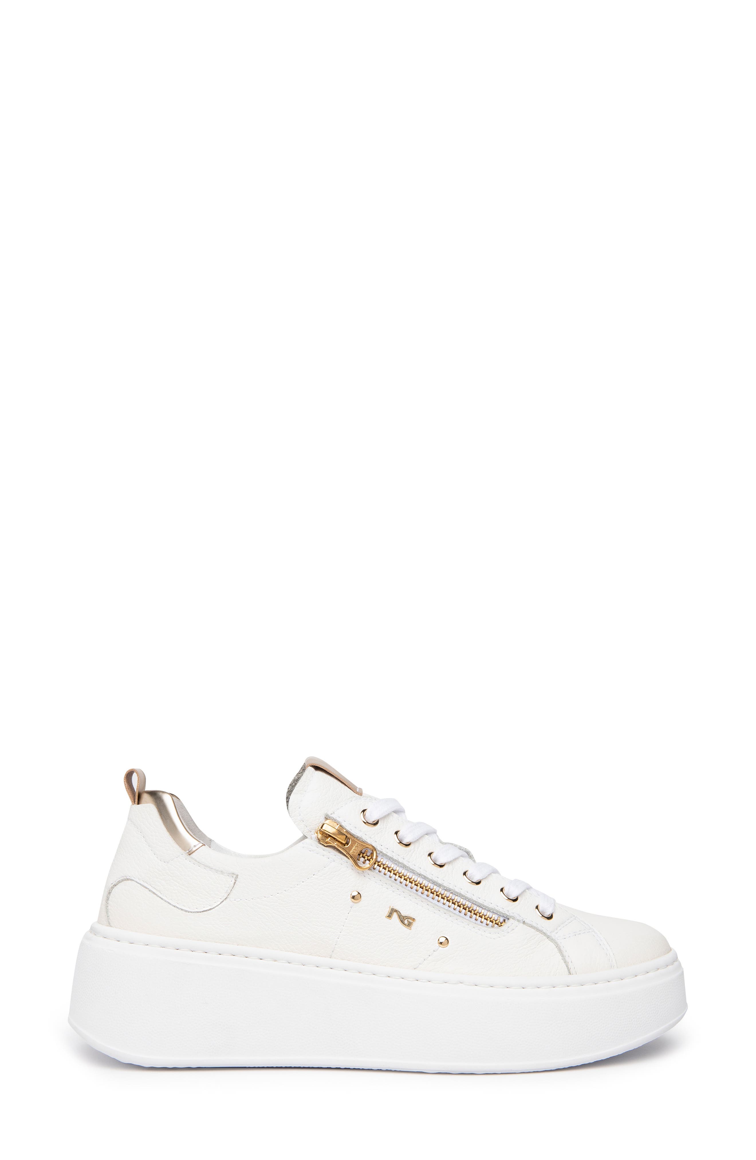 NeroGiardini Side Zip Platform Sneaker, Alternate, color, 