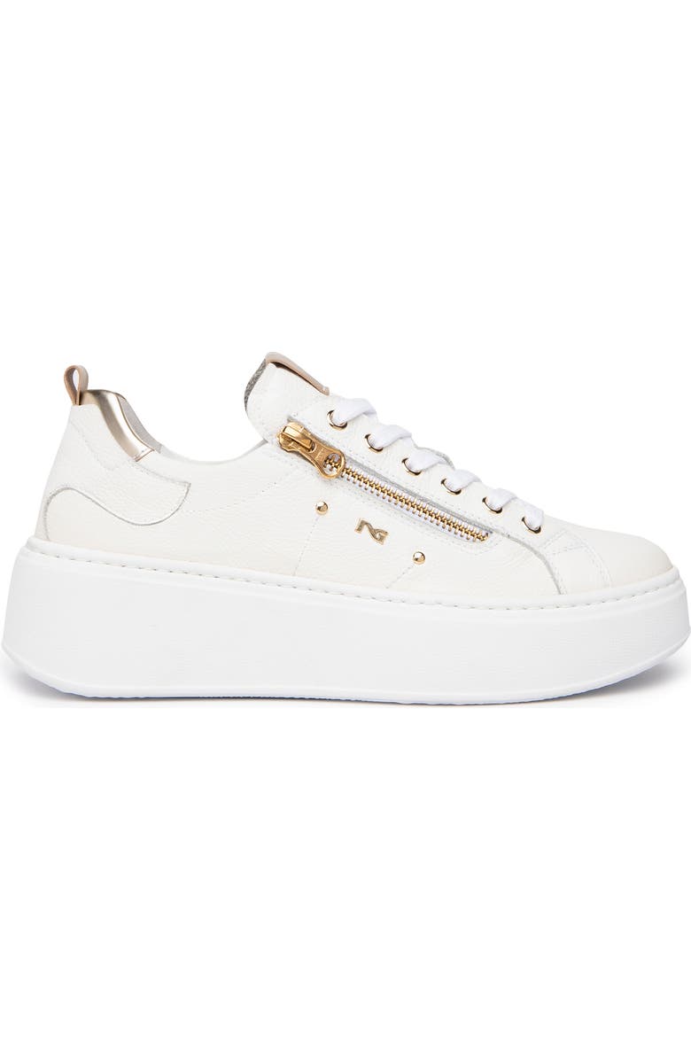 NeroGiardini Side Zip Platform Sneaker, Alternate, color,