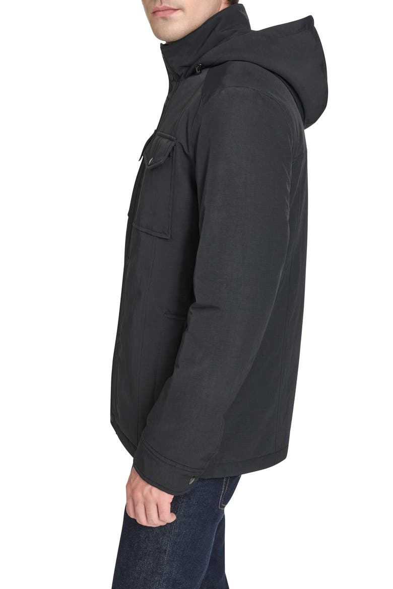 Hooded Waterproof Field Jacket, Alternate, color, BLACK
