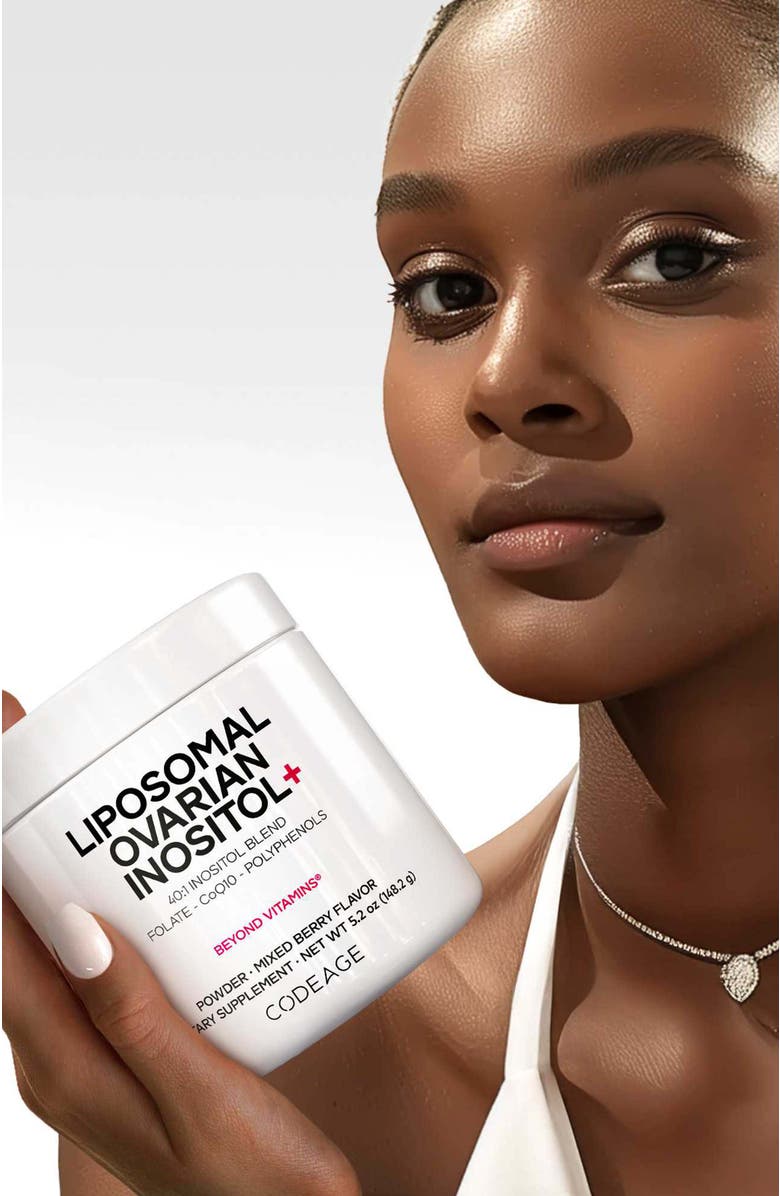 Codeage Liposomal Ovarian Inositol + Folate & CoQ10 Powder Supplement, Alternate, color, White
