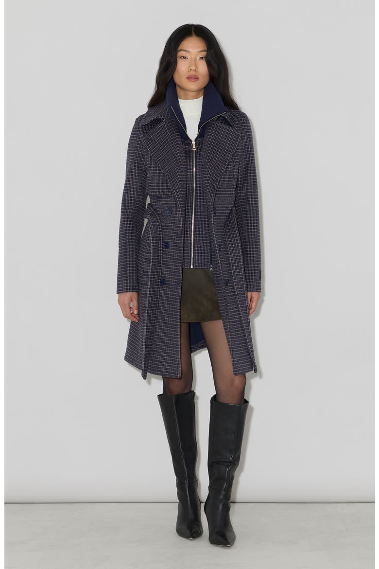 Fabianne Double Breasted Wool Blend Coat, Alternate, color, ANTIQUE ROSE