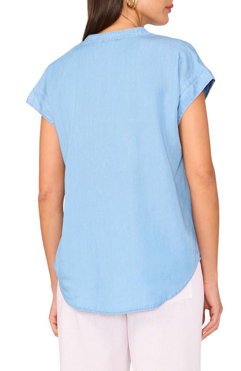 Vince Camuto Chambray Top, Alternate, color, Indigo