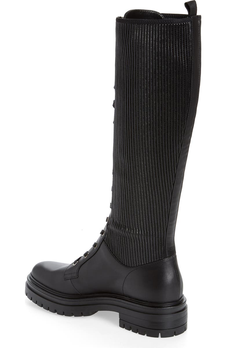 Gianvito Rossi Lace-Up Knee High Platform Boot, Alternate, color,