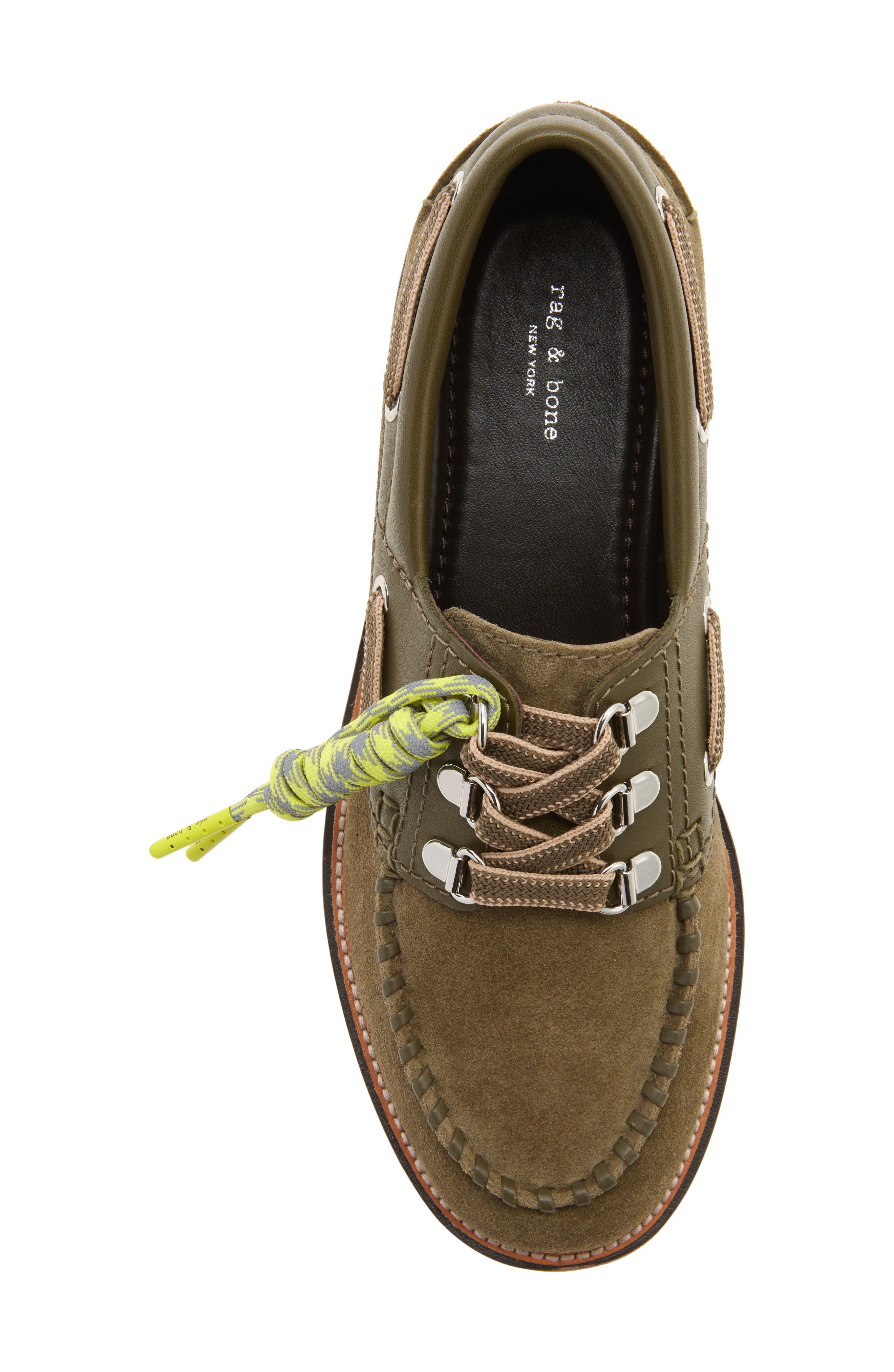 rag 
bone Cameron Lug Sole Loafer, Alternate, color, Olive