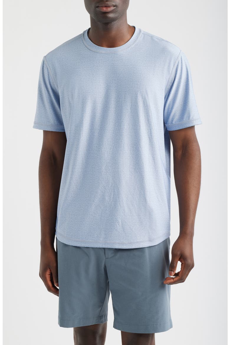Wave Break Flip Reversible Performance T-Shirt, Alternate, color, BERING BLUE