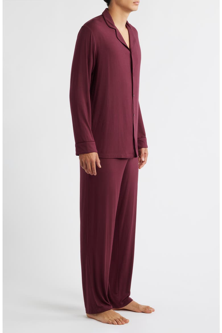 Moonlight Eco Pajamas, Alternate, color, BURGUNDY ROYALE