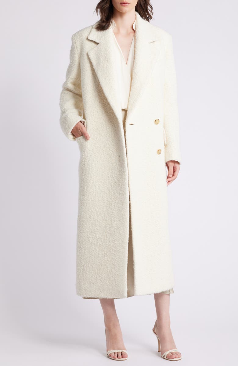 BOSS Bouclé Tweed Longline Coat, Alternate, color, 