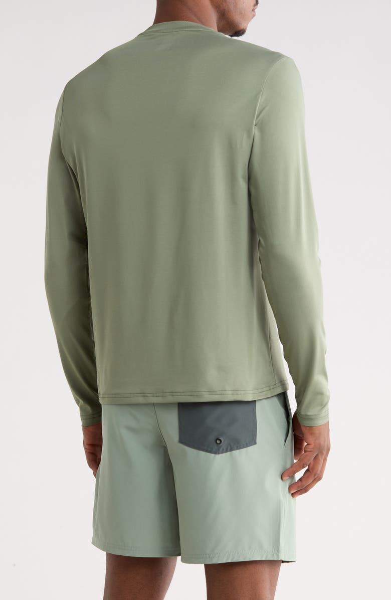 Quiksilver Comp Logo Graphic Rashguard, Alternate, color, Sage