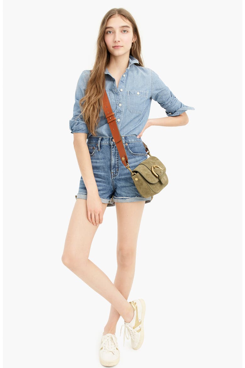 Button-Up Japanese Denim Shirt, Alternate, color, SERENE BLUE