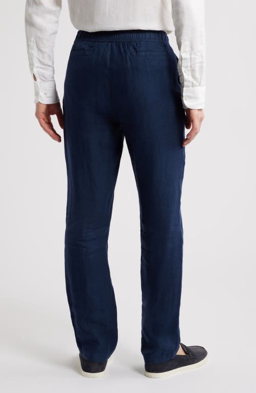 Bugatchi Tristan Drawstring Linen Pants In Navy