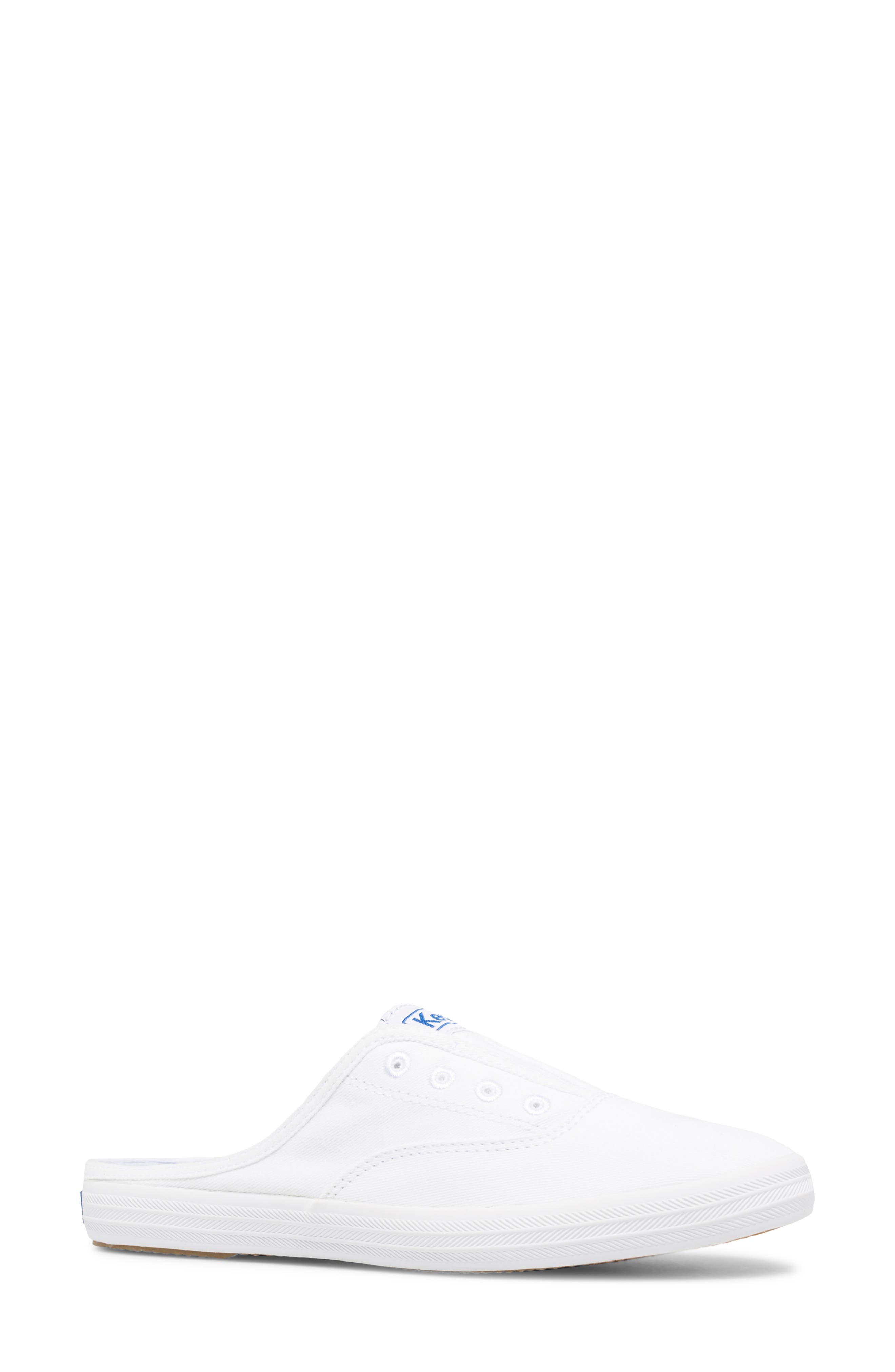 Moxie Sneaker Mule, Main, color, WHITE FABRIC
