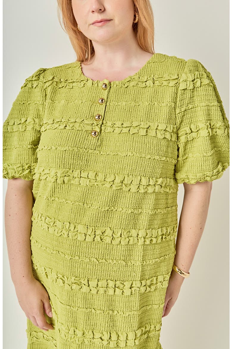 Smocked Minidress, Alternate, color, PISTACHIO