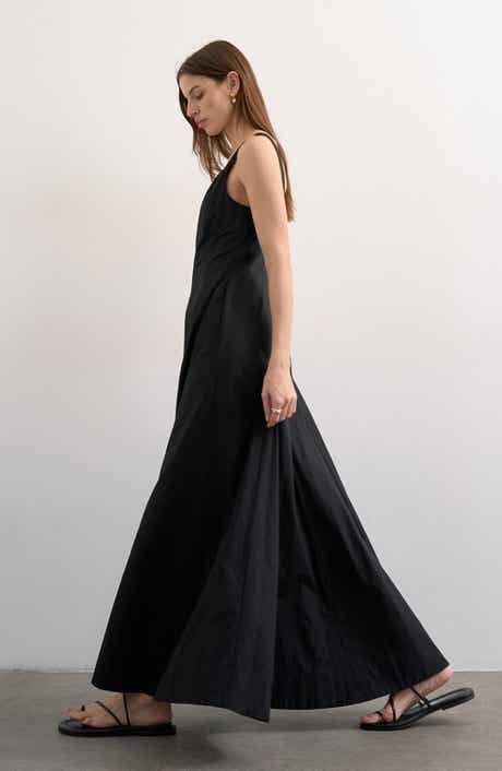 Drop Hem Cotton Maxi Sundress