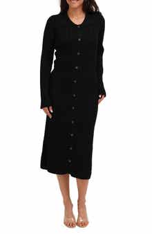 Long Sleeve Midi Sweater Dress