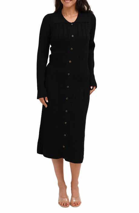 Long Sleeve Midi Sweater Dress