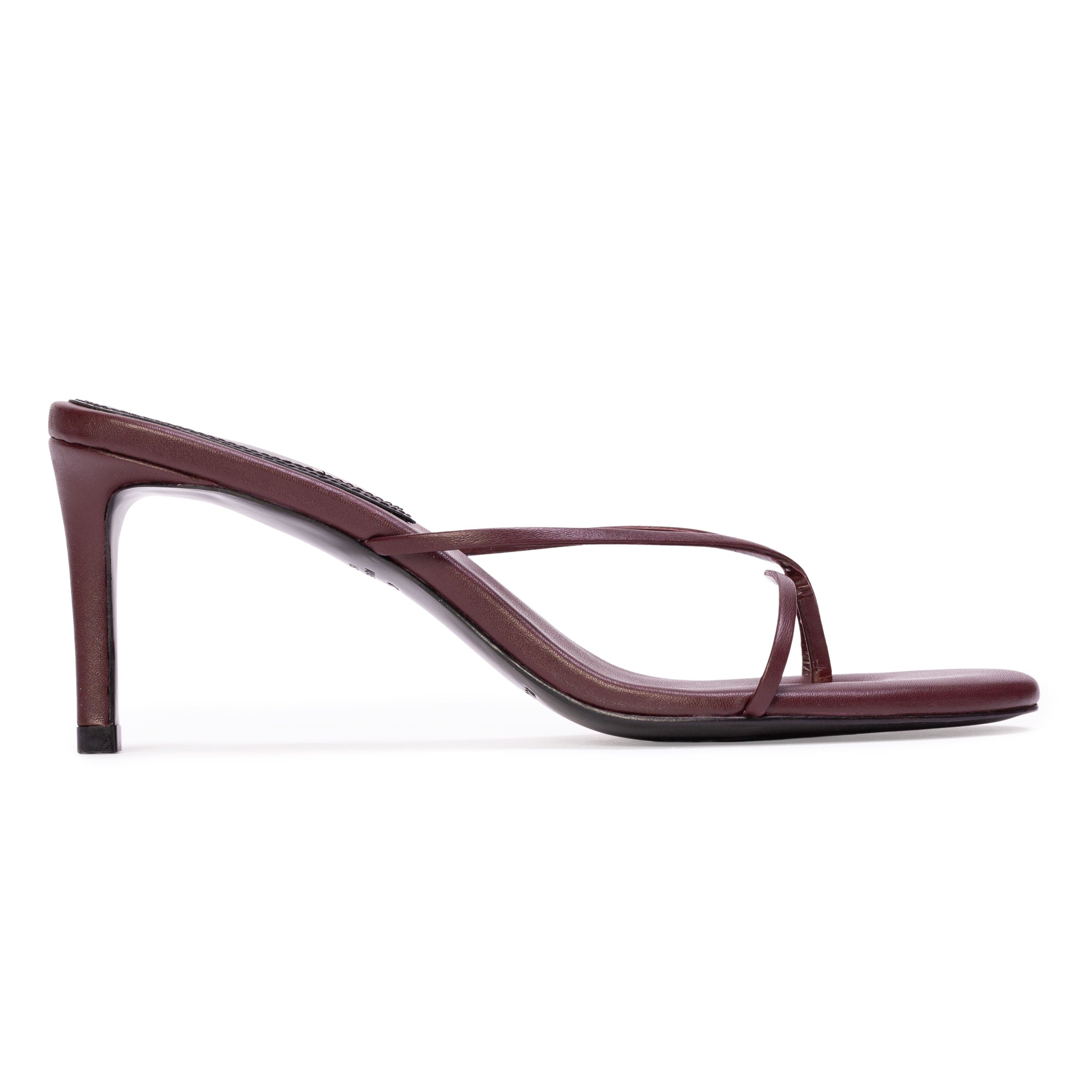 BLACK SUEDE STUDIO Gem 65 Sandal, Main, color, Bordeaux Leather