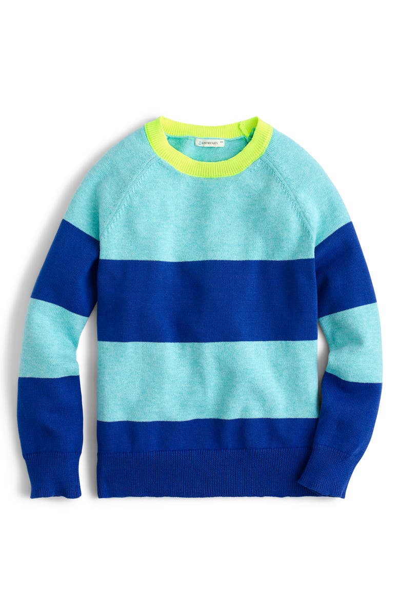 crewcuts by J.Crew Rugby Stripe Sweater, Main, color, 