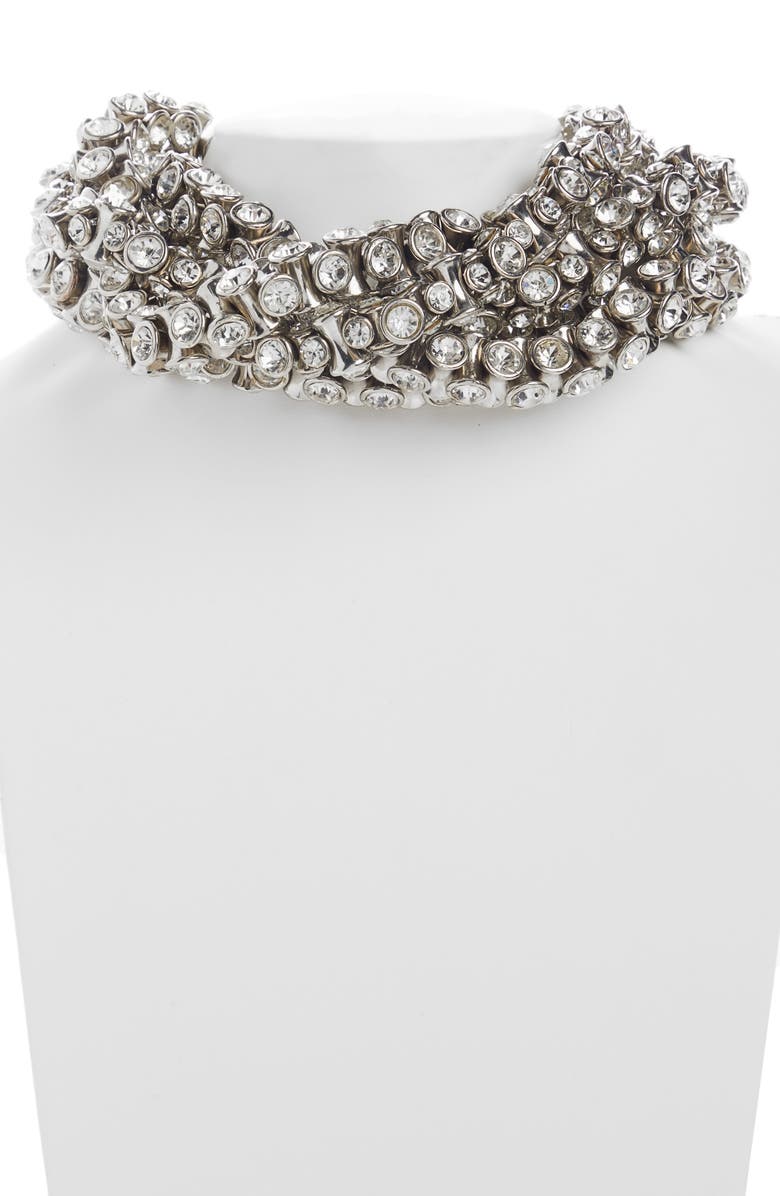 Dries Van Noten Crystal Beaded Statement Collar Necklace, Alternate, color, 