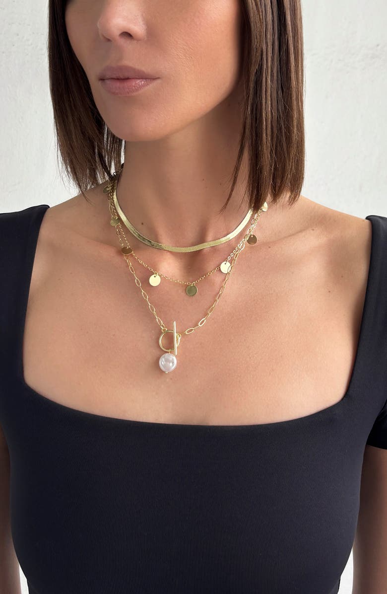 Adornia Set of 3 Assorted Chain Necklaces, Alternate, color, 