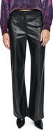 DKNY Faux Leather Straight Leg Pants