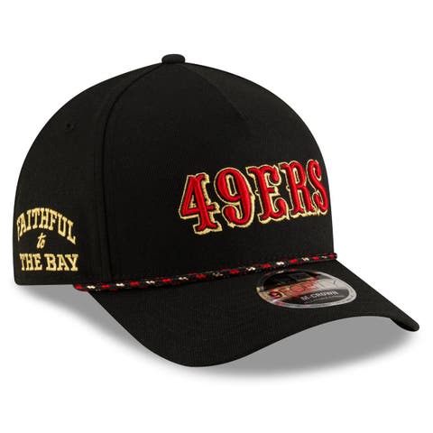 Men's New Era Black San Francisco 49ers 2025 Rivalries Collection Sideline A-Frame 9FORTY Adjustable Hat