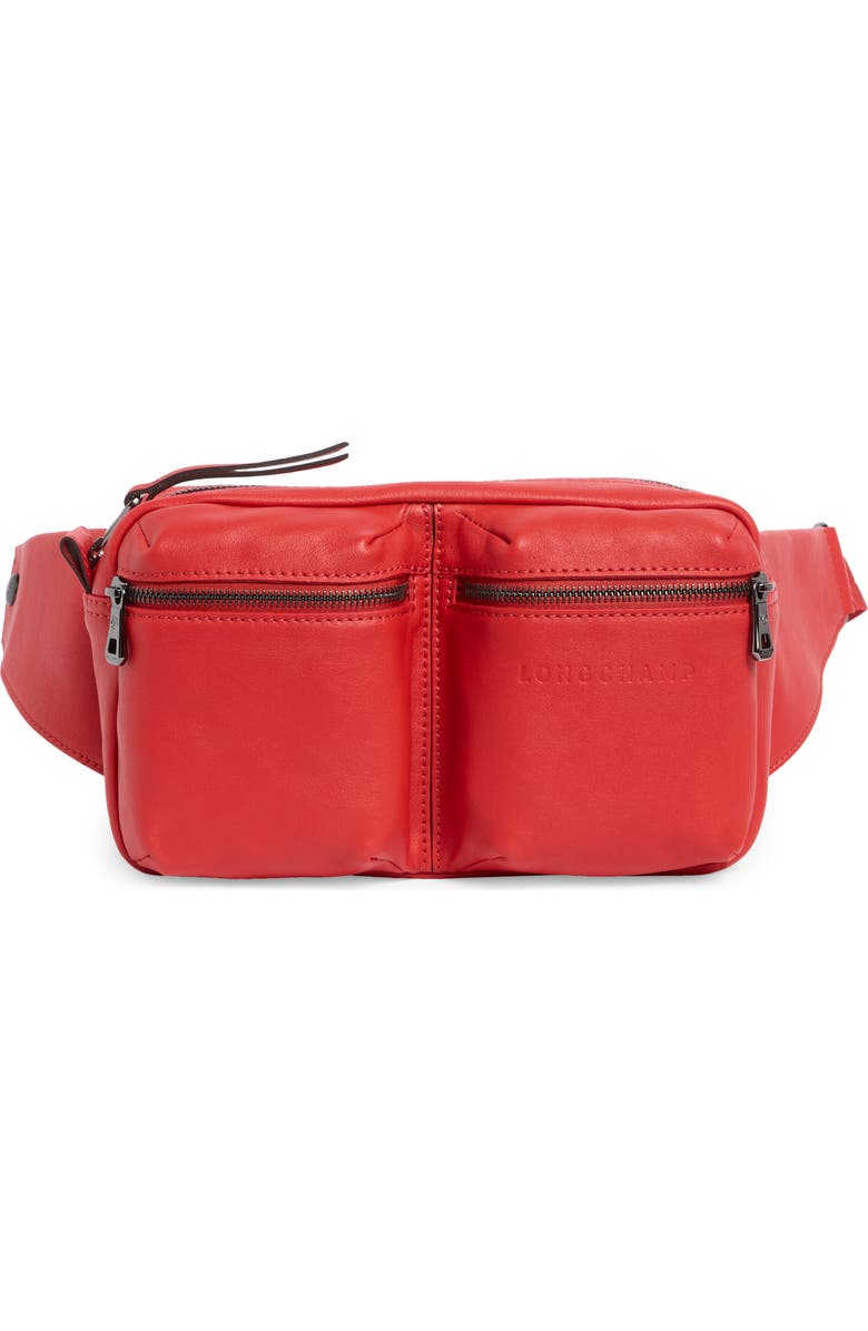 Longchamp LC3D 2-Pocket Belt Bag, Main, color, Vermilion