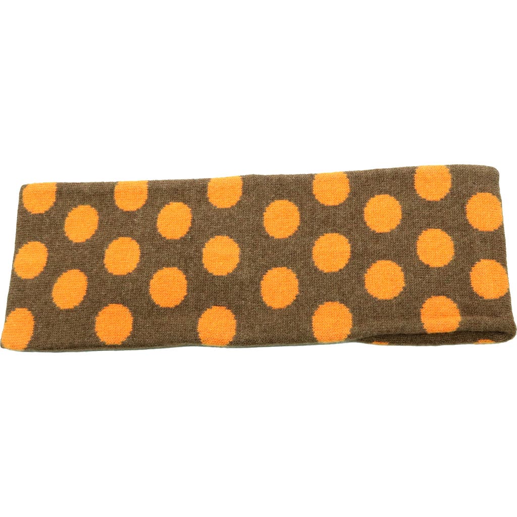Portolano Polka Dots Headband In Yellow