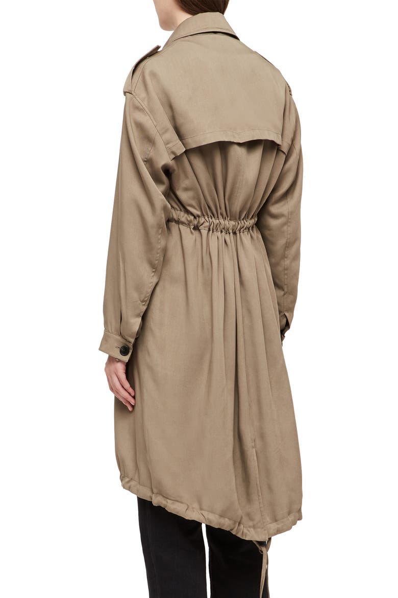Lia Mac Trench Coat, Alternate, color, SAGE GREEN