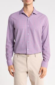 Nautica Slim Fit Windowpane Stretch Dress Shirt