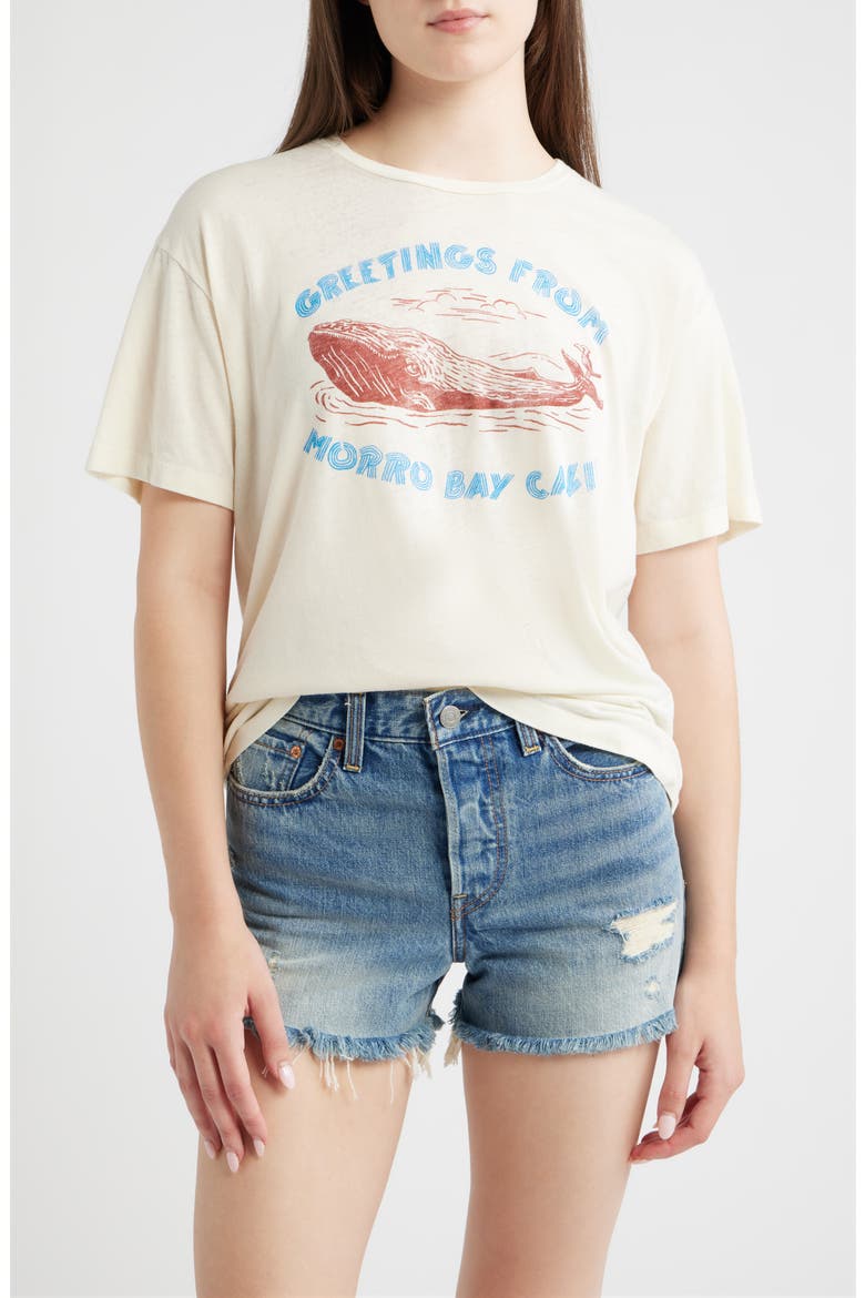 Greetings from Morro Bay Burnout Graphic T-Shirt, Main, color, STONE VINTAGE