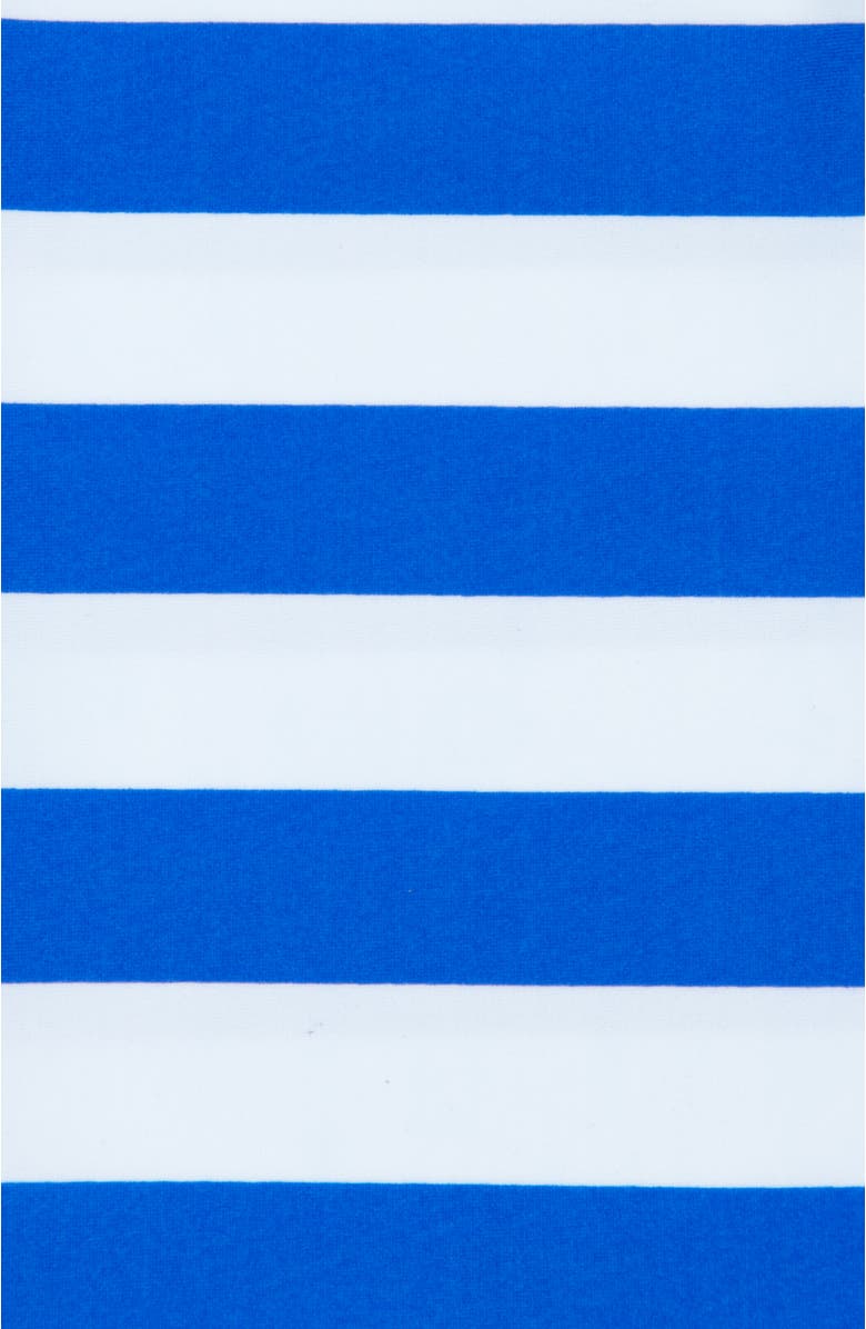 Leveret Baby One-Piece Rashguard, UPF 50+ Sun Protection Swimwear, Alternate, color, Striped Blue & White