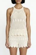 VERO MODA Seashell Sands Pointelle Knit Tank