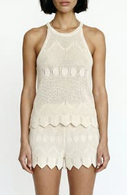VERO MODA Seashell Sands Pointelle Knit Tank