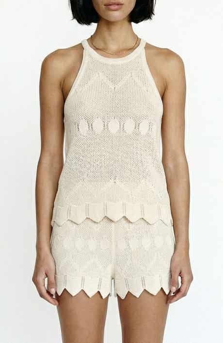 Seashell Sands Pointelle Knit Tank