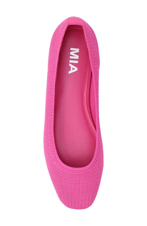 Mia Raisa Stretch Knit Flat In Hot Pink