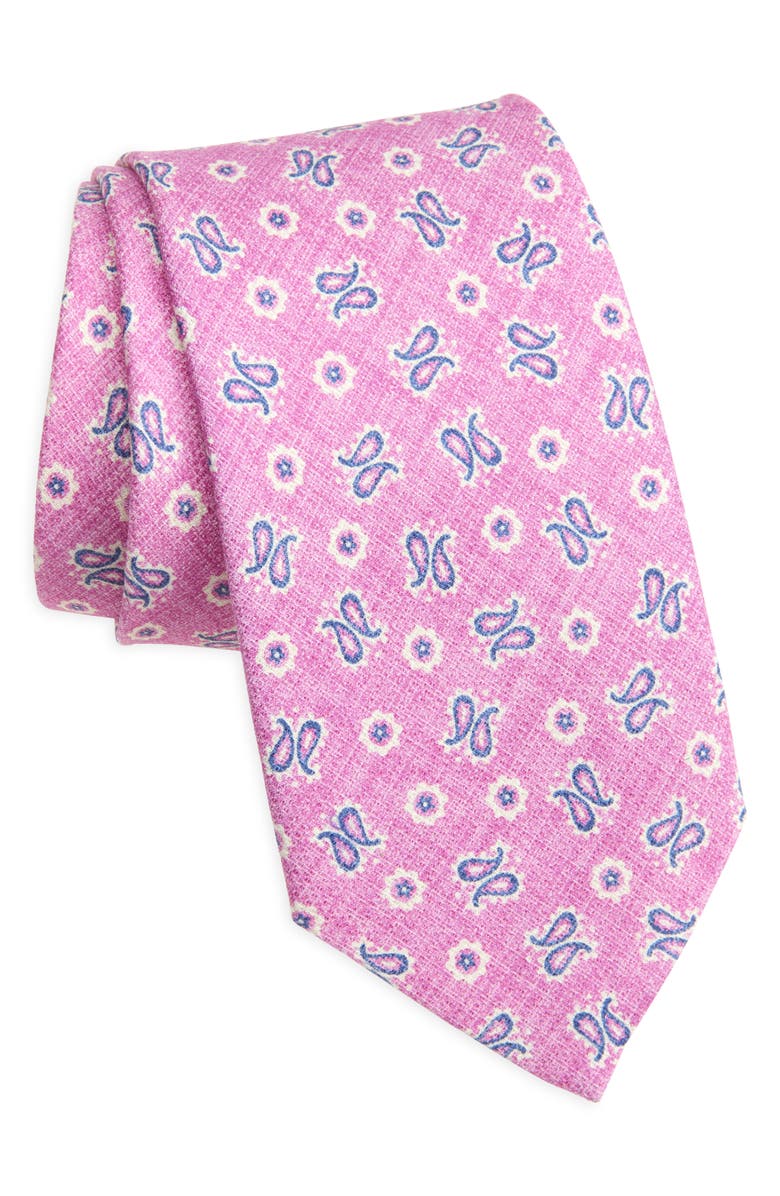 David Donahue Paisley Silk Tie, Main, color, 