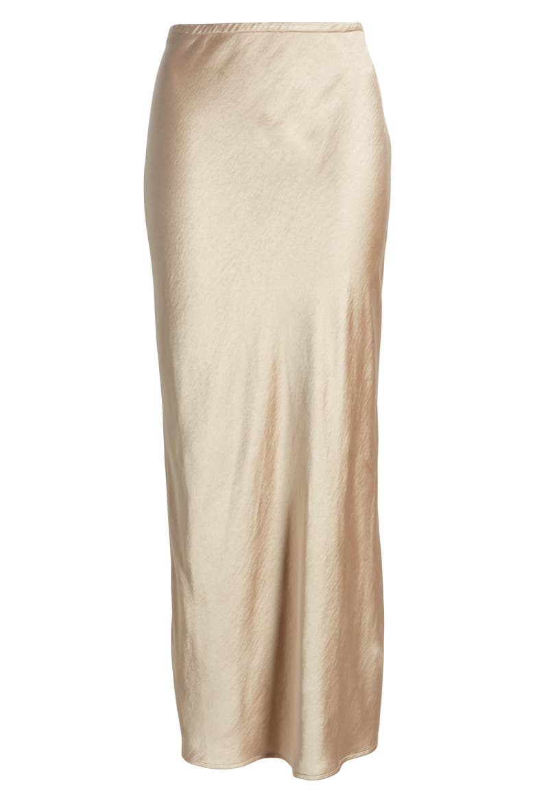 Satin Maxi Skirt, Alternate, color, BEIGE HUMMUS
