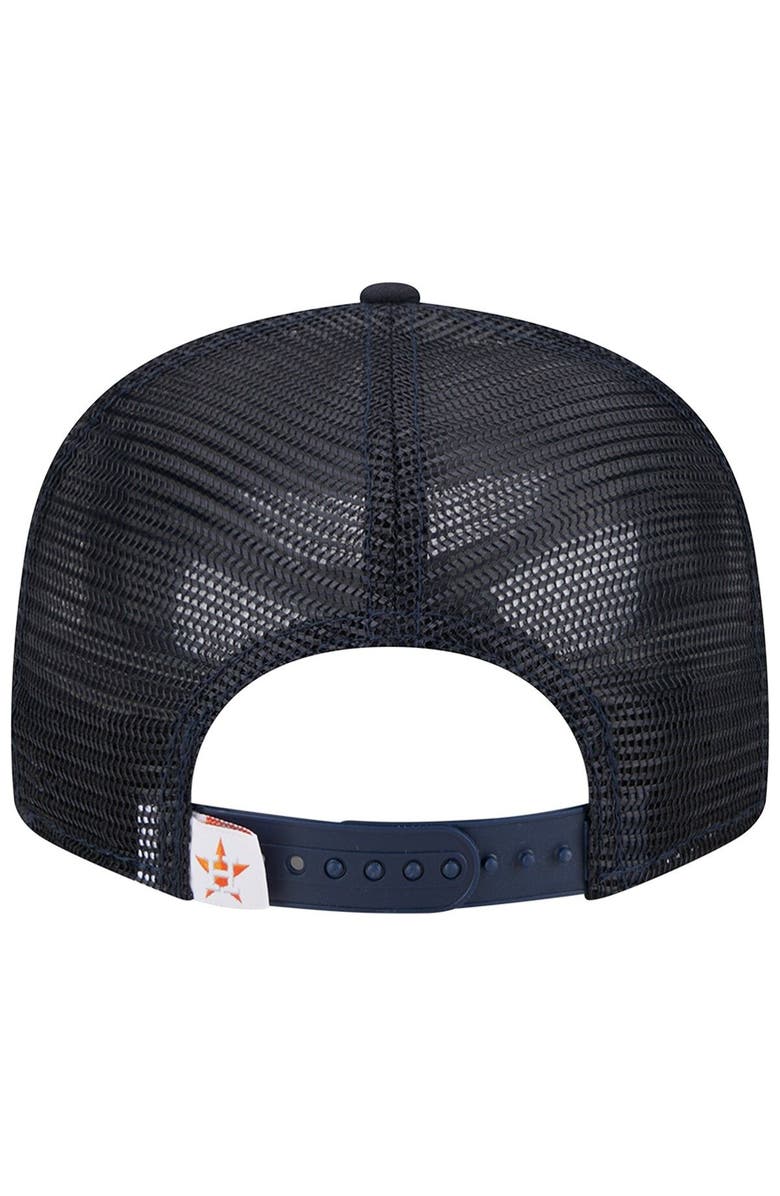 New Era Men's New Era Navy Houston Astros Team Color Trucker 9FIFTY Snapback Hat, Alternate, color, Navy