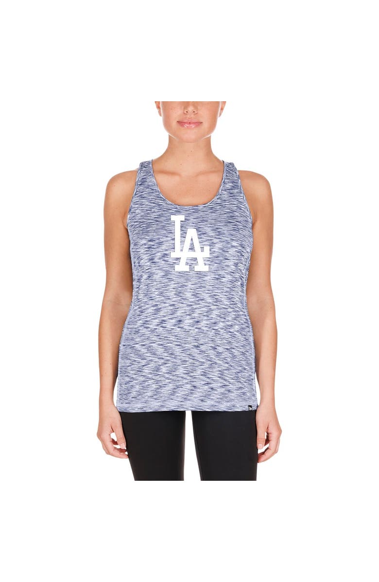 New Era Women's New Era Royal Los Angeles Dodgers Space Dye Keyhole Back Tank Top, Alternate, color, Royal